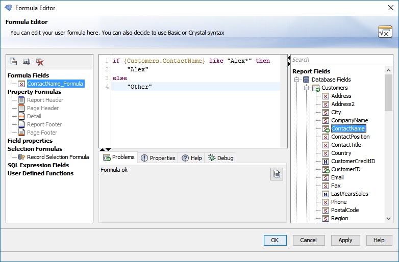 Formula Editor