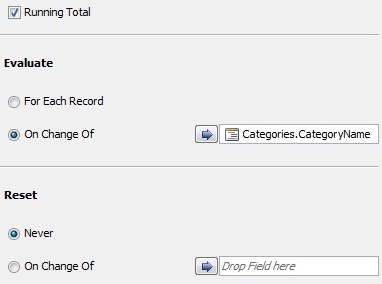 summary running total