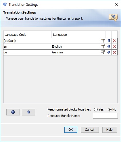 Translation Settings